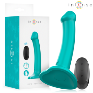 KATIE VIBRATOR WITH SUCTION CUP 10 VIBRATIONS BLUE REMOTE CONTROL