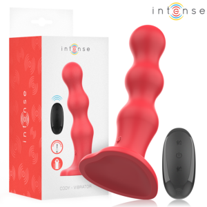CODY VIBRATOR WITH SUCTION CUP RED REMOTE CONTROL
