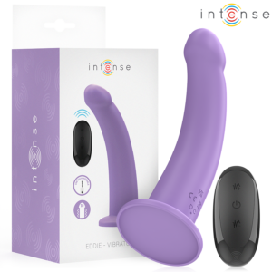 EDDIE VIBRATOR 17.5 CM 10 VIBRATIONS PURPLE REMOTE CONTROL