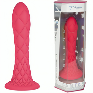 DREAMY DILDO FANTASY LIQUID SILICONE THERMOREACTIVE FUCHSIA 18.5 CM