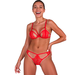 ANUVERA BRA + THONG SET FIRE BRICK L/XL