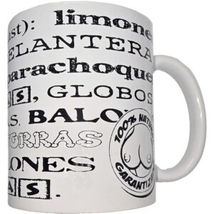 WHITE MUG WITH BOOB SYNONYMS 370 ML