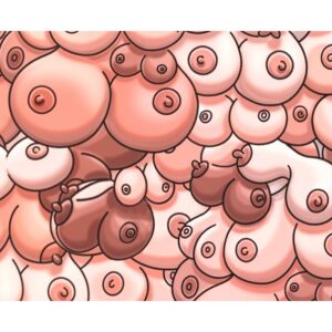 COLOR MOUSE PAD WITH BOOBS DESIGN