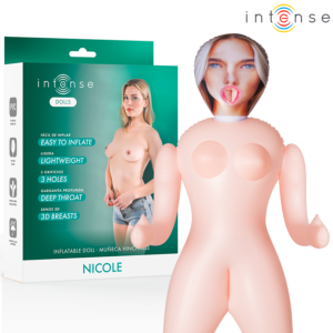 NICOLE INFLATABLE DOLL WITH THREE ORIFICES