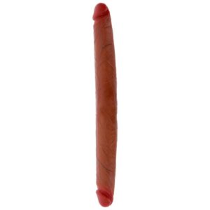 DOUBLE-ENDED SILICONE DILDO CARAMEL 40 CM