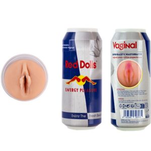 RED DOLL MALE MASTURBATOR VAGINA ENERGETIC DRINK CAN