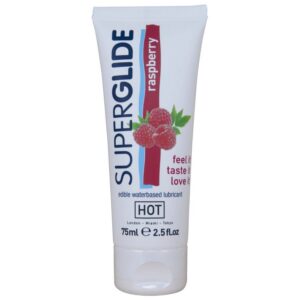 SUPERGLIDE EDIBLE LUBRICANT WATERBASED RASPBERRY 75 ML