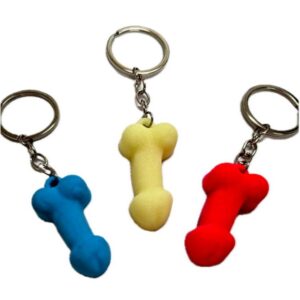 ASSORTED SILICONE PENIS KEYCHAIN PHOSPHORESCENT COLOR