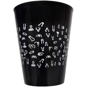 BLACK CUP 500 ML WITH WHITE PENISES