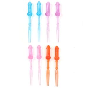 COLORED PENIS SKEWERS 8 UNITS