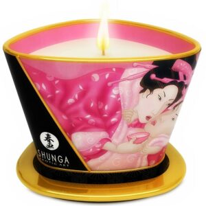 MINI CARESS BY CANDELIGHT APHRODISIAC ROSES MASSAGE CANDLE 170 ML