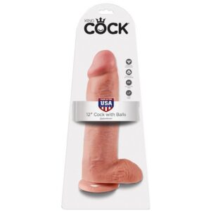 12 DILDO FLESH WITH BALLS 30.48 CM