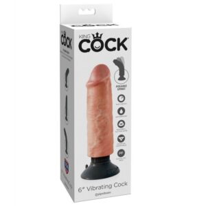 15.24 CM VIBRATING COCK FLESH