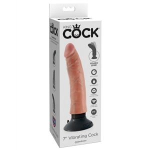 17.78 CM VIBRATING COCK FLESH