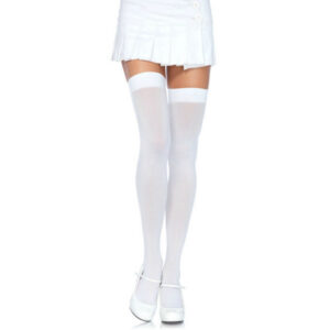 NYLON THIGH HIGHS WHITE