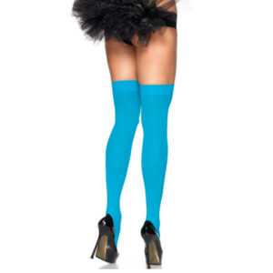 NYLON THIGH HIGHS BLUE