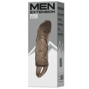 PENIS EXTENDER COVER WITH STRAP FOR TESTICLES BLACK 13.5 CM