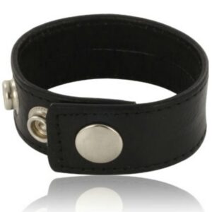 ADJUSTABLE LEATHER STRAP FOR PENIS BLACK