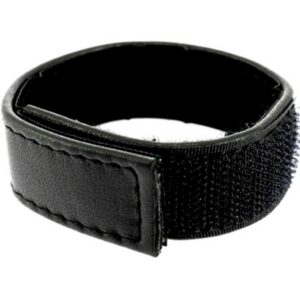 ADJUSTABLE LEATHER STRAP WITH VELCRO FOR PENIS BLACK
