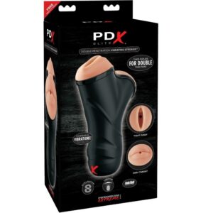 DOUBLE PENETRATION VIBRATING STROKER