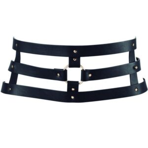 INDISCRETS MAZE BELT WITH STRAP BLACK