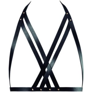 HALTER BRA HARNESS BLACK