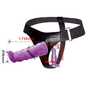 LILAC FEMALE ANAL AND VAGINAL HARNESS GPOINT 17 CM