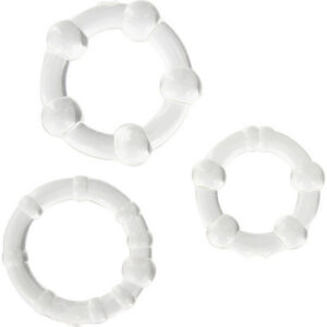 SET OF THREE TRANSPARENT PENIS RINGS