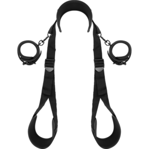 OPEN LEGS POSITION WITH NOPRENE LINING HANDCUFFS