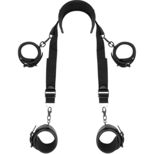MASTER POSITION WITH 4 NOPRENE-LINED HANDCUFFS