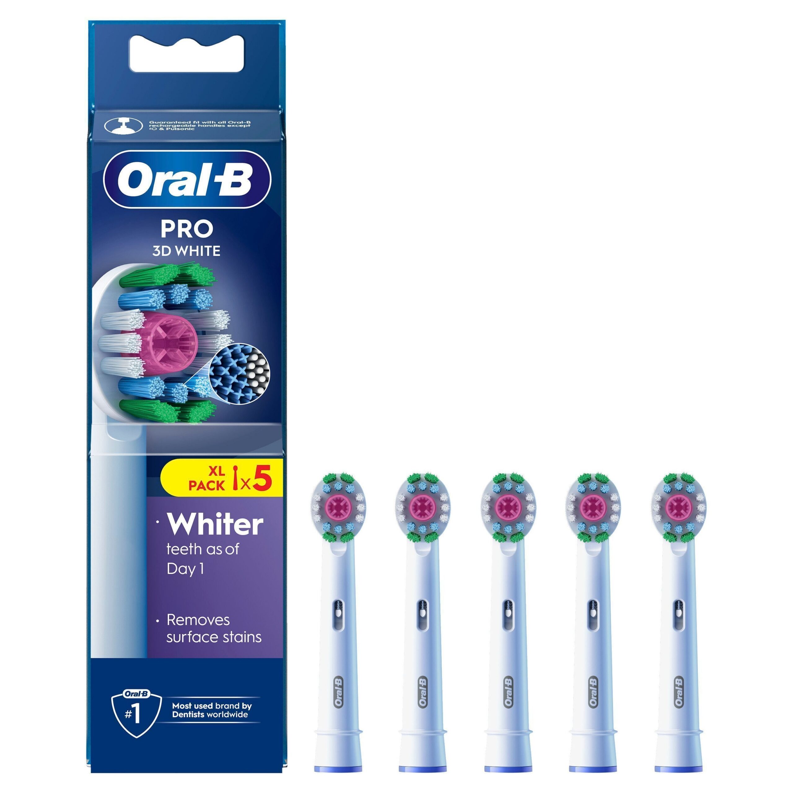 Oral-B 3D White vaihtoharjat, 5 kpl
