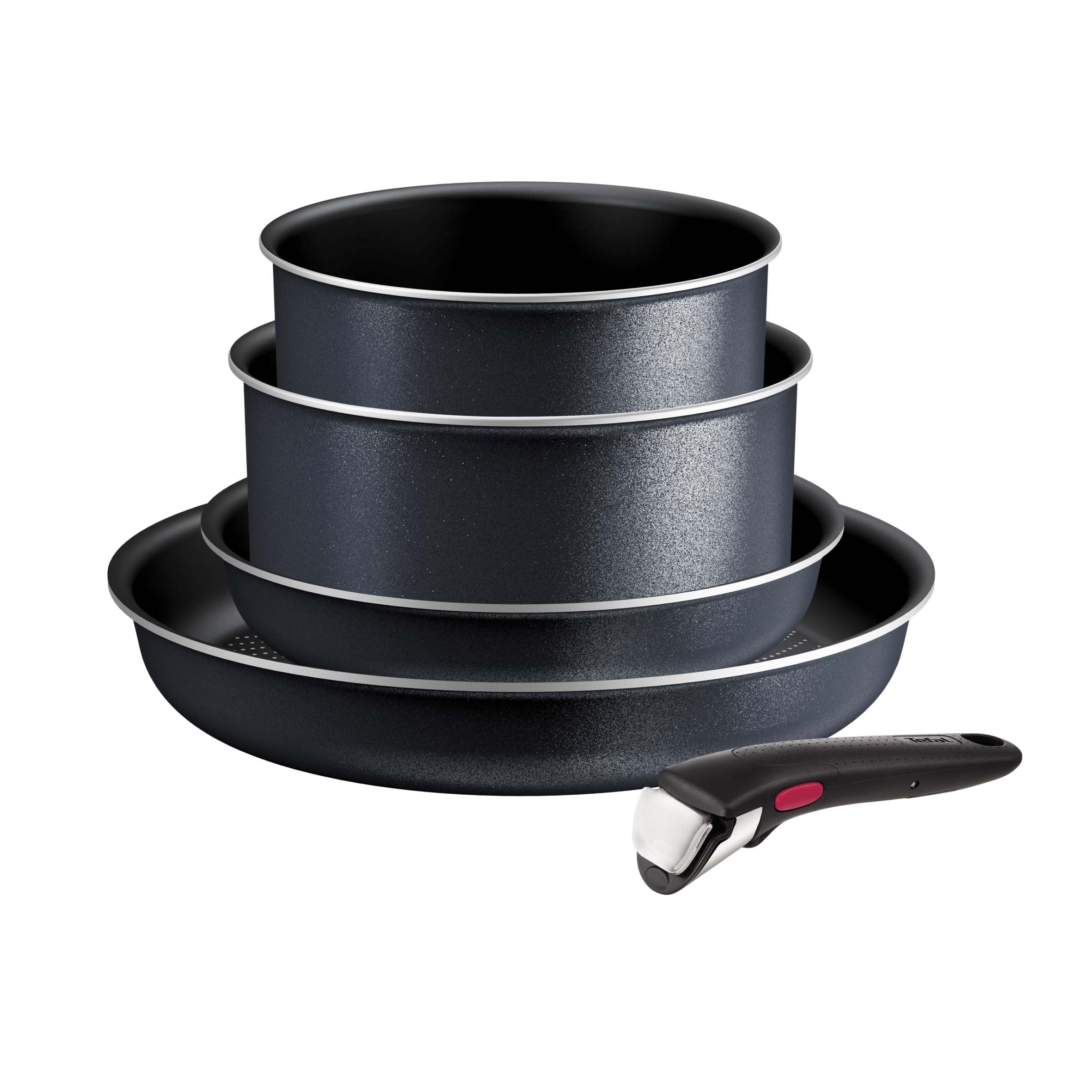 Tefal Ingenio So Light keedu- ja küpsetuspannide komplekt, 5-osaline, hall