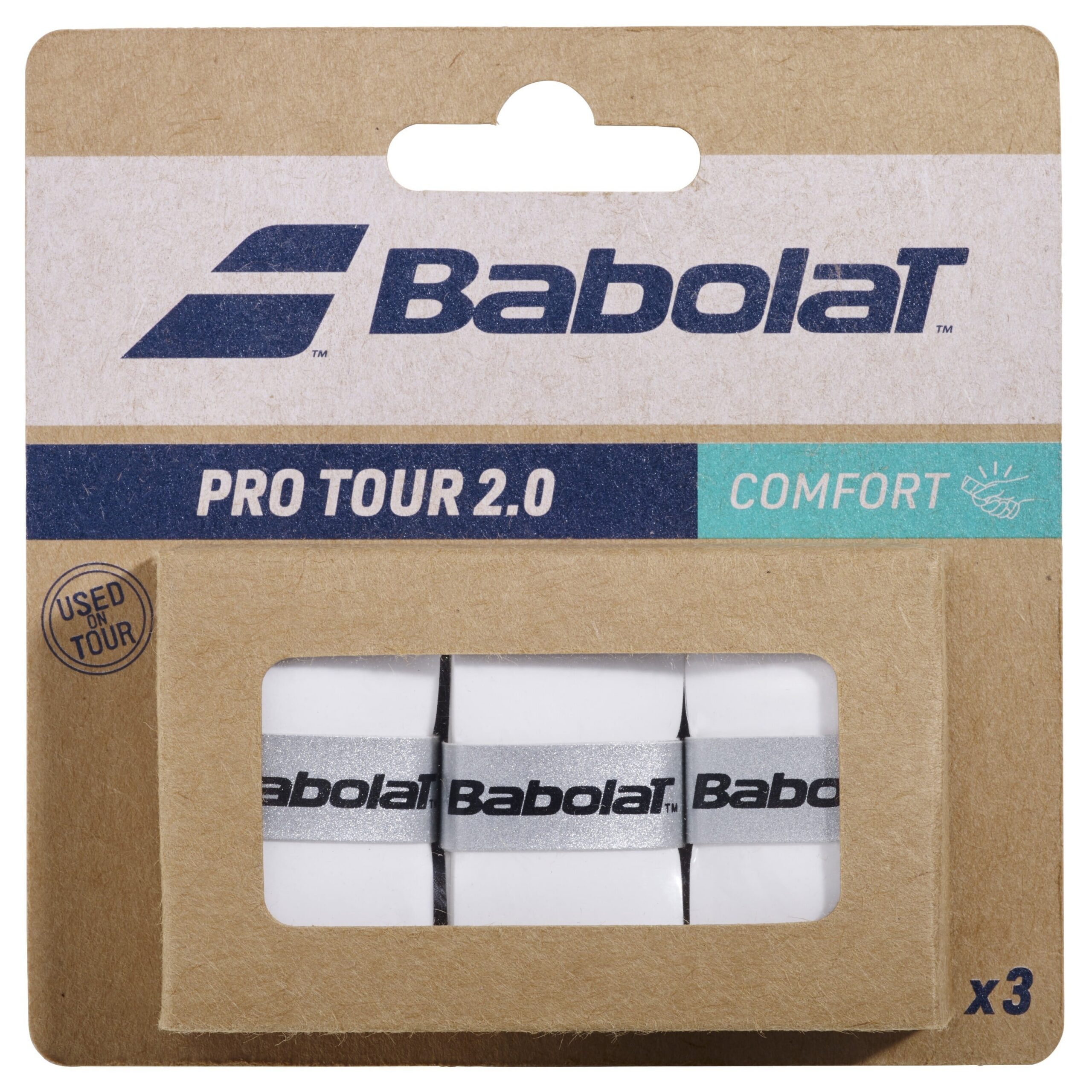 Babolat Pro Tour 2.0 X3 overgrippi, valkoinen