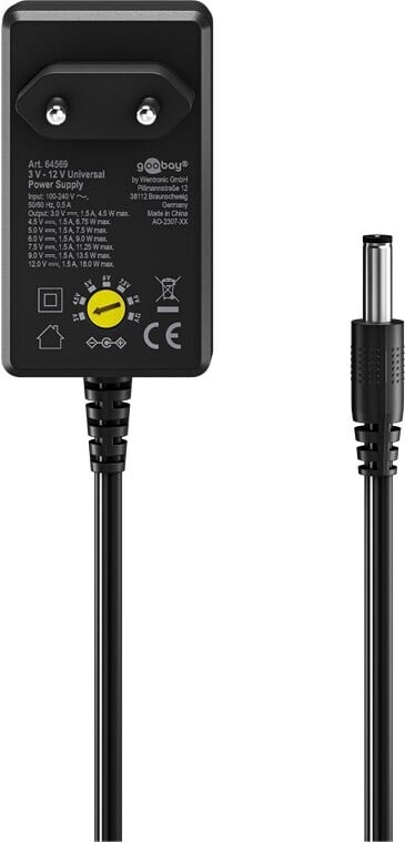Goobay universaalne toiteplokk 5–15 V, 36 W, 2,4 A - Image 2