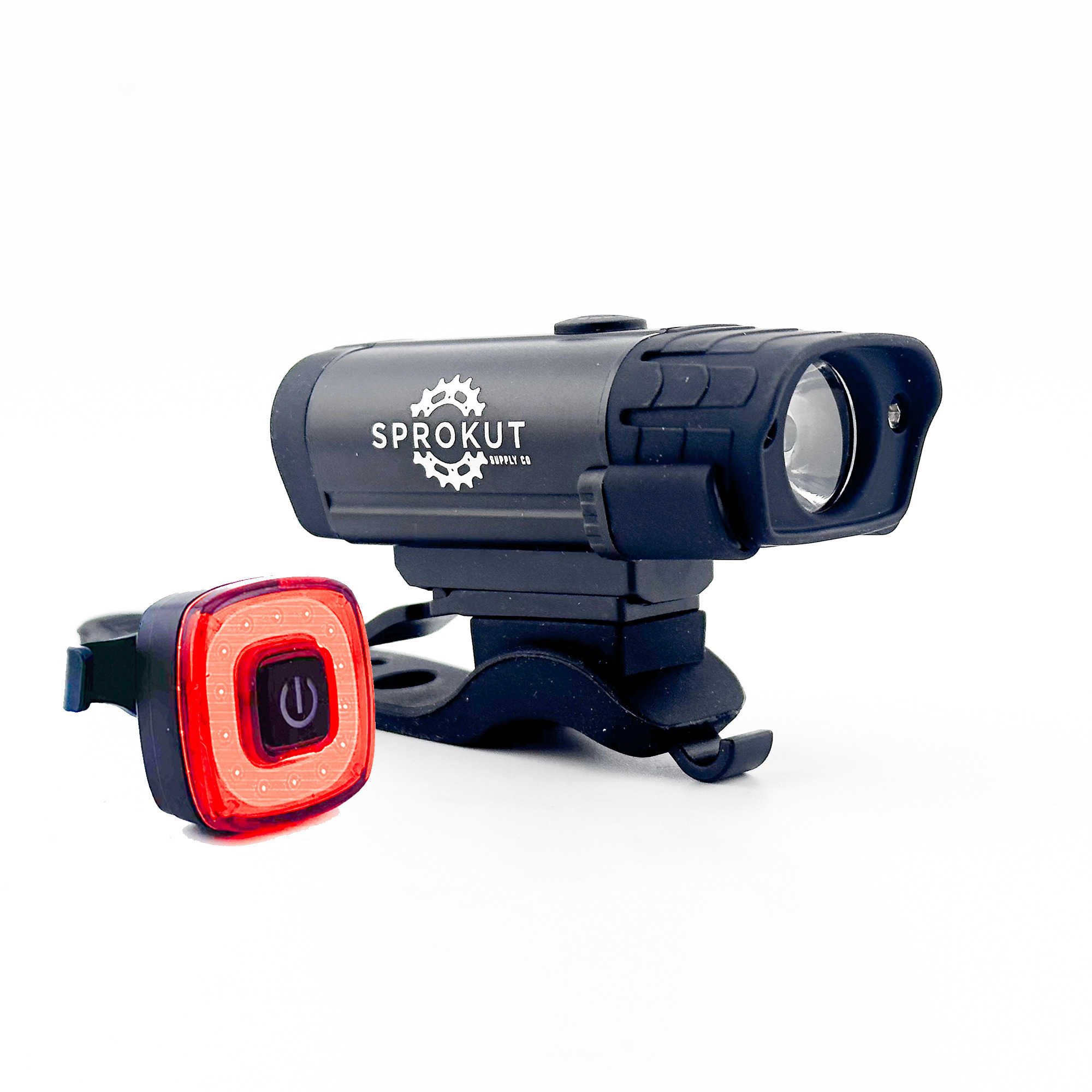 Sprokut 400S LED jalgrattatulede komplekt, 400 lm + 10 lm