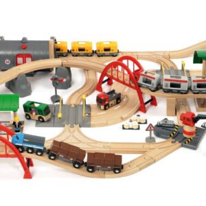 BRIO World 33052 - Rail & Road - luksuslik raudteekomplekt, suur karp