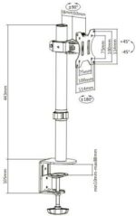Mozi Basic Stand lauaalus ühe monitori jaoks - Pilt 4