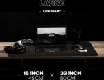 Deltahub Minimalistic Desk Pad -hiirimatto, 45 x 80 cm, tummanharmaa - Pilt 4
