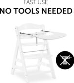 Hauck Alpha Click Tray söögitooli alus, valge - Pilt 4