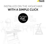 Hauck Alpha Click Tray söögitooli alus, valge - Pilt 2