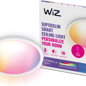 WiZ SuperSlim laevalgusti, ümmargune, valge, WiFi, 32 W, RGB, 2200-6500 K, 3750 lm