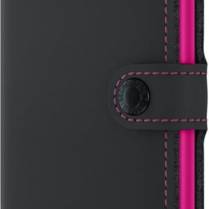 Secrid Matte Miniwallet -lompakko, musta/fuksia