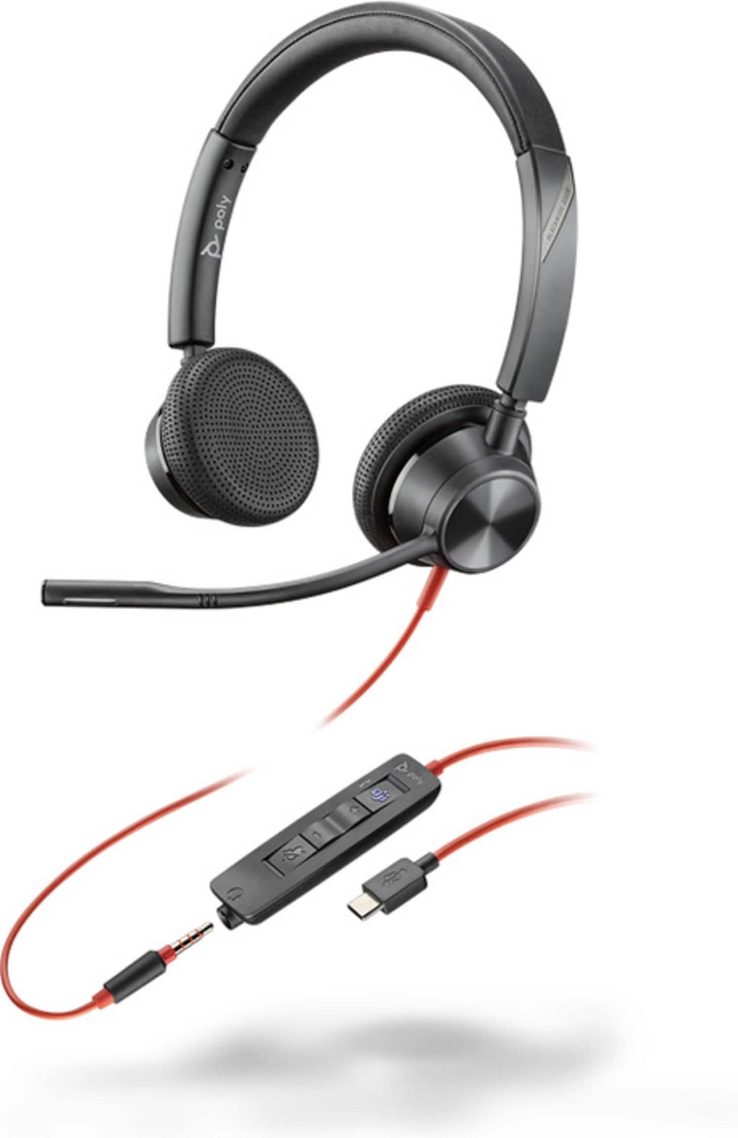 Poly Blackwire 3325 USB-C stereo peakomplekt, Microsoft Teamsi sertifikaadiga (8X222AA)