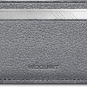 Woolnut Leather Card Holder -korttikotelo, harmaa