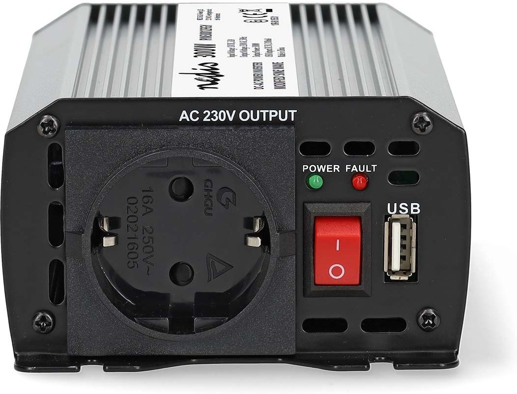 Nedis PIM30012FGY inverter, 12 V, 300 W, modifitseeritud siinuslaine - Image 2