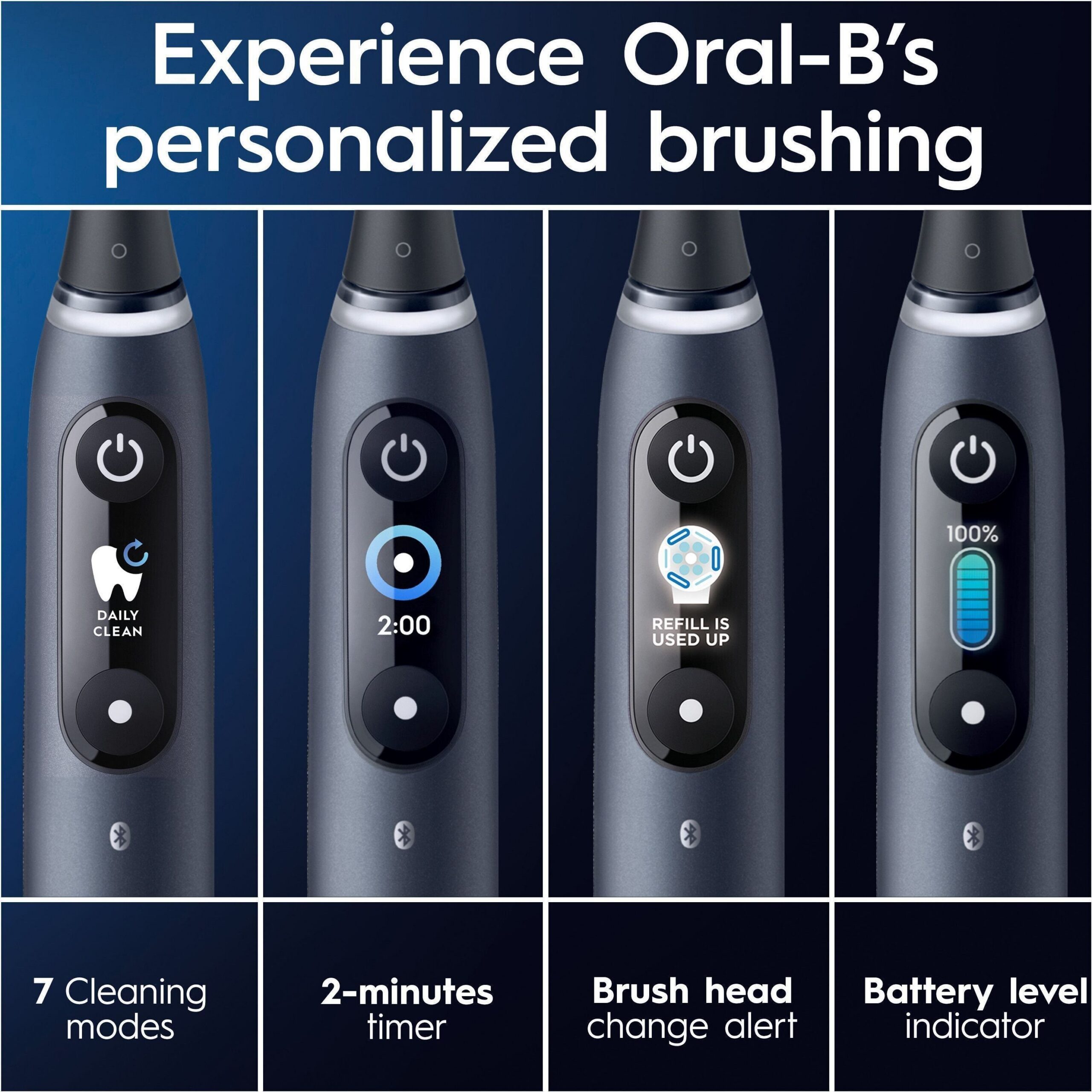 Oral-B iO Series 9 elektrilised hambaharjad, must ja roosa - Image 5