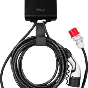 Walle 16S sähköauton latausasema syöttökaapelilla, 11 kW, 3x16 A, 3-vaihe, Type2, 5 m, musta