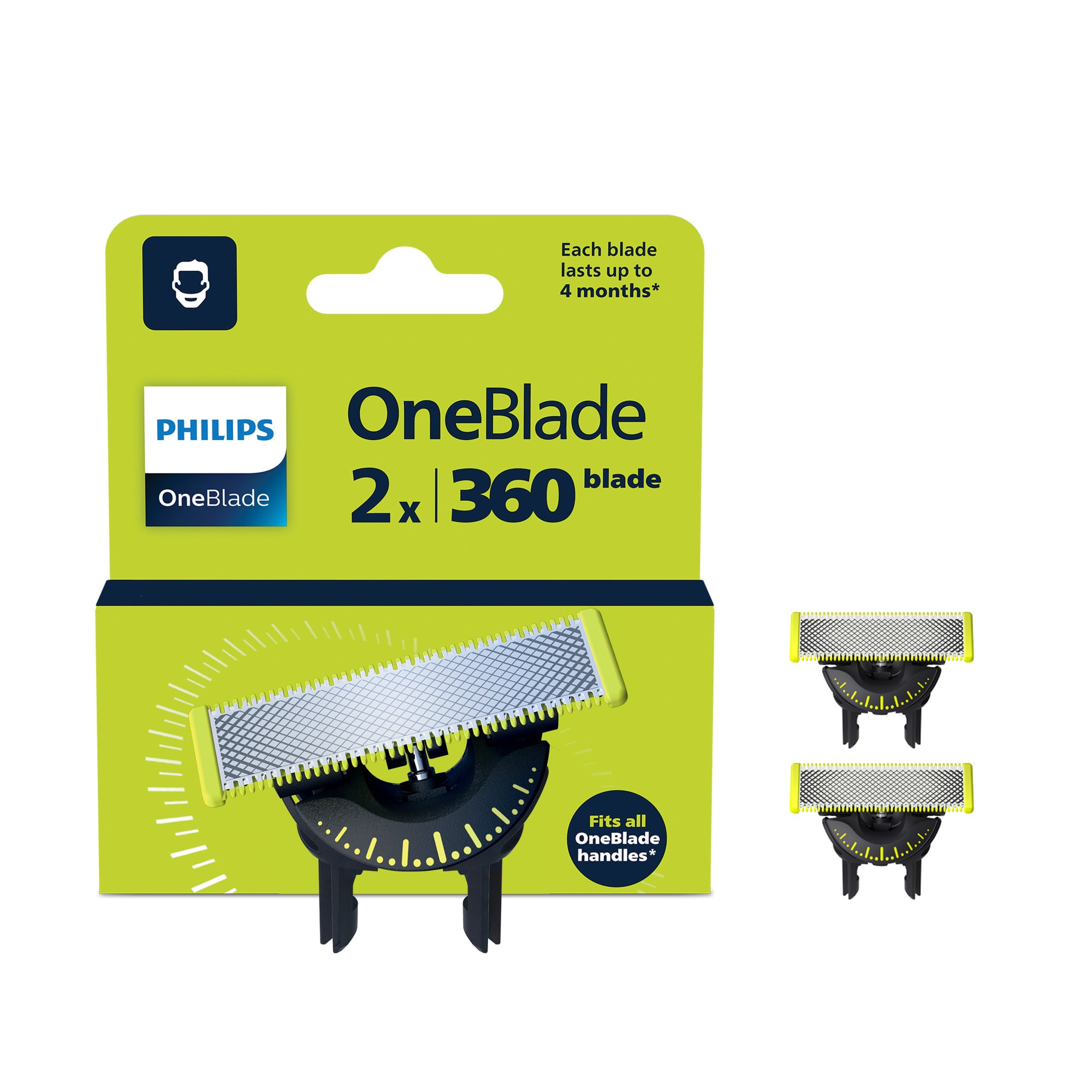 Philips OneBlade QP420/50 360 vahetusterad, 2 tk