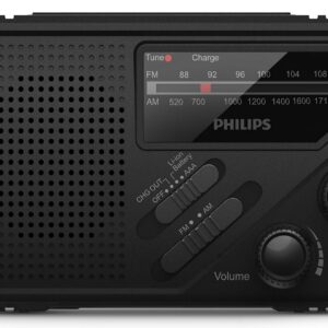 Philips TAR1609 reisiraadio ja taskulamp, must