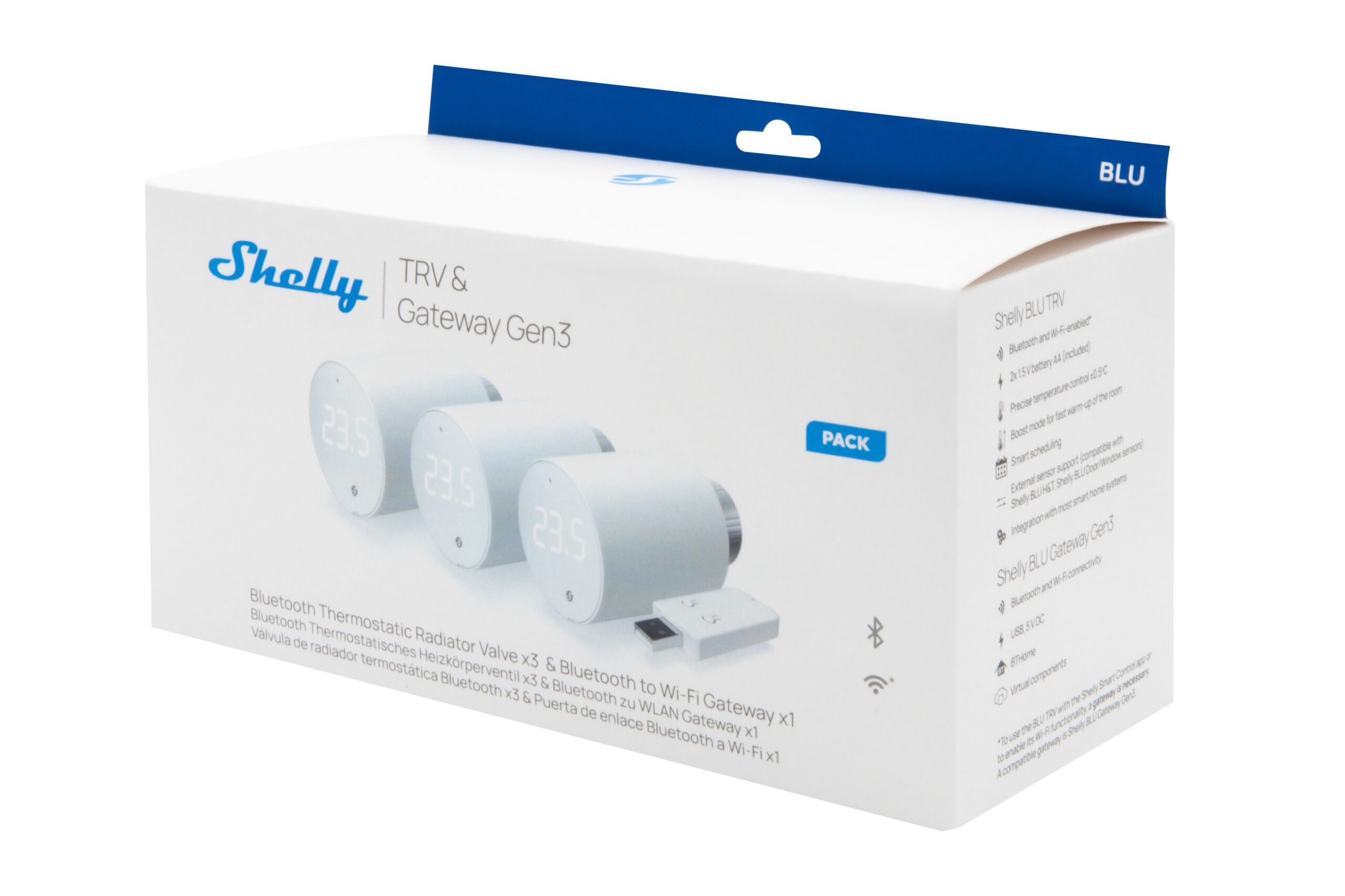 Shelly BLU TRV + BLU Gateway Gen3 nutikas termostaat, 3 tk - Image 5